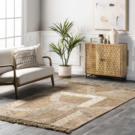 Nuloom Davina Bohemian Tasseled Jute Area Rug 5ft x 8ft GRHL02A-508